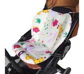 Cubierta del cojín del cochecito del carrito del paraguas del asiento del cochecito de la historieta del bebé del niño blanco