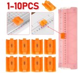 Cuchillas de repuesto para cortar papel A4/A5, cortador de papel de guillotina con regla extraíble para recortadores de fotografías, suministros para álbumes de recortes