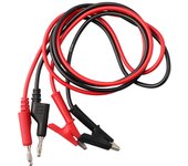 Cable de prueba de 1 m con conector banana de 4 mm y pinza de cocodrilo, 2 unidades