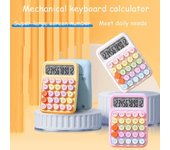 Calculadora de dopamina de 12 dígitos Calculadora de escritorio Calculadora de teclado mecánico Mini calculadora portátil para el hogar, la escuela y la oficina amarillo