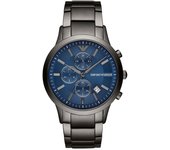 Emporio Armani Reloj cronógrafo AR11215 con esfera azul y correa de bronce para hombre negro