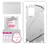 apgo Protective Skin Sticker for the back+sides compatible with Realme 9 Pro, Full Wrap Film, Foil, Vinyl - Pattern White Marble