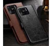 Funda de cuero PU con tapa magnética, funda protectora para Xiaomi 12 12T 11 11T Redmi 10C 10A 10 10S 11 11S 9 9S 8 8A 7 PRO, Fundas tipo billetera con soporte para tarjetas RedMi Note 10 5G negro