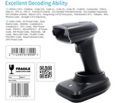 Escáner de código de barras portátil 1D/2D/QR inalámbrico BT y 2,4G USB con cable lector de código de barras CMOS Sensor de imagen