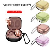Protective Cover Clear PC Case for  Galaxy Buds live Earphone with Hook puro