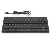 Teclado portátil con cable USB de 78 teclas, miniteclado de escritorio para ordenador portátil, para el hogar y la oficina, color negro negro