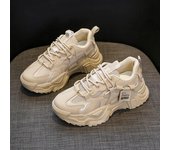 Zapatos de plataforma a la moda para Mujer, zapatos informales con cordones para exteriores, Zapatillas gruesas transpirables, Zapatillas antideslizantes para Mujer 35