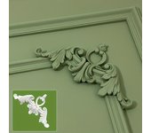 Soporte de esquina decorativo de pared de estilo francés, marco de pared de TV de yeso de imitación, soporte de flores para decoración, calcomanías de techo para remodelación