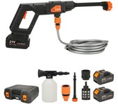 Hidrolavadora inalámbrica de 21 V con batería de litio, portátil, para coche, 6 en 1