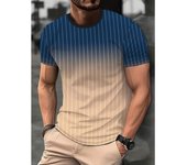 Camisetas de cuello redondo estampadas de verano para hombre, mangas cortas informales, tendencias de ropa urbana de moda, tops para hombre S