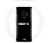 Coque pour Samsung Galaxy S9 plus La casa de papel logo Fond Noir