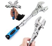 Llave dinamométrica multifunción 5 en 1, llave de trinquete ajustable de 10 pulgadas, llave plegable de 180 grados, herramienta Manual de mantenimiento doméstico XYZ