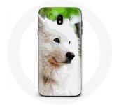 Coque pour samsung galaxy S4 Chien Samoyède Blanc
