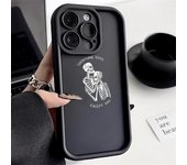 Funda de teléfono para iPhone 11 13 12 14 15 16 Pro Max 7 8 Plus XR XS Max Samsung A55 S24 S23 A02S Redmi 9 13C 9A 10 A3 OPPO A15S A16 A17 A18 A38 A53 A54 A31 SamSung M40S negro