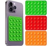 1 almohadilla adhesiva con respaldo para ventosa fija, almohadilla de silicona de doble cara para fijación de teléfono móvil, ventosa 2