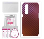 apgo skin sticker film foil vinyl for the BACK compatible with Oppo Find X2 Pro, scratch-resistant, easy to install - Carbon Chameleon CAKA5
