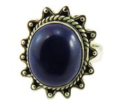 Bague Argent 'Heaven' lapis lazuli argenté - 18x14 mm 54