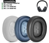 Almohadillas de repuesto para auriculares JBL Lifestyle E65BTNC Live 650BTNC Tune 660BTNC Duet NC con cancelación de ruido negro