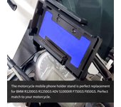 Teléfono inalámbrico para motocicleta, cargador rápido, soporte para teléfono, manillar, soporte para teléfono móvil, navegación móvil azul