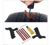Herramienta de reparación rápida de tapón para pinchazo de neumático sin cámara, 3 tiras universales, para bicicleta y coche negro