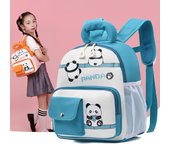Mochila escolar para jardín de infantes, mochila para niñas y niños, mochila con dibujos de panda verde