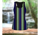 Camisetas deportivas de verano con estampado de rectángulo rojo 3D para mujer, chalecos de talla grande para entrenamiento, Yoga y gimnasio XS marrón