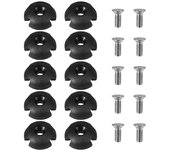 Accesorios para kayak: Cuerda elástica con cierre de canoa con hebilla de cuatro estrellas 1 screw negro
