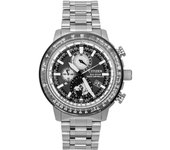 Reloj de piloto Citizen Promaster Geo Trekker Eco-Drive BY3006-53H de acero inoxidable con esfera gris y correa de piel de becerro resistente al agua hasta 200 m. gris
