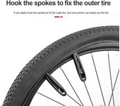 Palanca para neumático de bicicleta, cuchara para neumático, diseño ergonómico, borde redondeado, sin rebabas, confiable, seguro de usar, herramienta de extracción de neumáticos para bicicleta de montaña azul