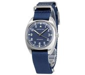 Reloj mecánico Hamilton Khaki Aviation Pilot Pioneer con esfera azul H76419941 100M para hombre azul