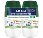 Etiaxil Déodorant Anti-Transpirant Végétal 48h Bio Lot de 2 x 50ml