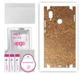 apgo Protective Skin Sticker for the back+sides compatible with Huawei P20 lite, Full Wrap Film, Foil, Vinyl - Pattern Rusty Copper