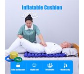 Colchón ondulado, colchón de aire a presión, función de sueño, bomba para prevenir escaras, decúbito, cojín de masaje neumático, bomba de aire Manual gratuita 80*80*8cm azul