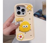 Funda de teléfono con diseño de pato 3D para iPhone 15 Pro Max, funda para iPhone 13, 11, 14, 12 Pro Max, funda suave de silicona a prueba de golpes de color sólido For iPhone 12