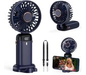 Ventilador eléctrico portátil, minienfriador, recargable, para el cuello, para el hogar, con aspas USB.