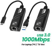 Tarjeta de red con cable USB 3.0, adaptador USB tipo C a RJ45 LAN Ethernet para PC y portátil type c to rj45
