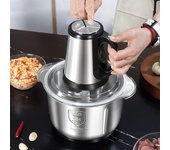 Picadora de carne eléctrica de 5 l, trituradora de alimentos de acero inoxidable 304, cortadora de verduras multifuncional, picadora, procesador de alimentos para bebés EU