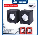 2 unids/set Mini altavoz de ordenador altavoces con cable USB Estéreo Universal sonido envolvente altavoz para ordenadores portátiles azul