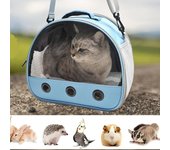 Bolso pequeño para mascotas, bolso de viaje portátil, bolso trasero para conejillo de indias, jaula para hámster erizo, bolso portátil para animal PEQUEÑO negro