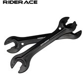 Llave de cono para eje de bicicleta de montaña, herramienta de reparación portátil para bicicletas de montaña, llave de 13/15 y 14/16 mm. negro