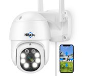 Cámara de vigilancia inalámbrica Hiseeu WHD305 de 5 MP con montaje en pared, WiFi inteligente, zoom digital de 5X, IP66 EU Plug