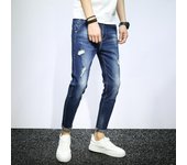 Pantalones vaqueros de algodón elásticos para hombre, marca de moda para las cuatro estaciones, pantalones cortos, medias para los pies 27