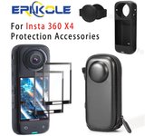 Accesorios para Insta360 X4 Película protectora de pantalla para Insta360 X4 Funda protectora de silicona para Insta 360 X4 Mini Bolsa de almacenamiento