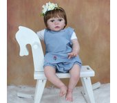 BZDOLL 60 CM 3D-Paint Piel Silicona Reborn Niña Baby Doll Tela Cuerpo Juguete Realista Como La Verdadera Princesa Niño Niño Vivo Bebe VestirSe 60cm 3D-paint Skin Doll