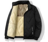 Chaqueta de algodón para hombre en otoño e invierno, con lana gruesa y lana de cordero. Chaqueta de algodón con cuello alto y talla grande 7XL