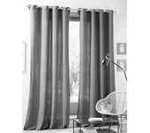 Lot de 2 rideaux tamisant à œillet 140 x 260 cm  Gaze de Coton  - Gaze de coton Ardoise
