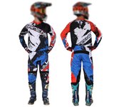 Conjunto de equipo de motocross para niños de 4, 5, 6, 7, 8, 9, 10, 11, 12 y 13 años, kit de camiseta y pantalón para niño y niña, traje de carreras todoterreno, enduro, MX y MTB M-22