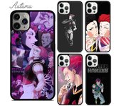 Funda de teléfono con diseño de cartas de Hunter X Hunter Hisoka para iPhone 11, 12, 13, 14 Pro Max, mini, XR, XS, SE 2020, 6, 7, 8 Plus, Galaxy S21, S22 iPhone 6plus