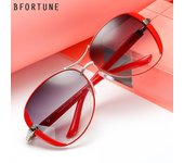 Gafas de sol polarizadas redondas de lujo para mujer de diseño BFORTUNE, gafas de sol de moda para mujer UV400 Pro C4