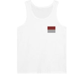 Débardeur - Mónaco - Broderie Blanc - 100% Coton - Coupe Ajustée - Mixte